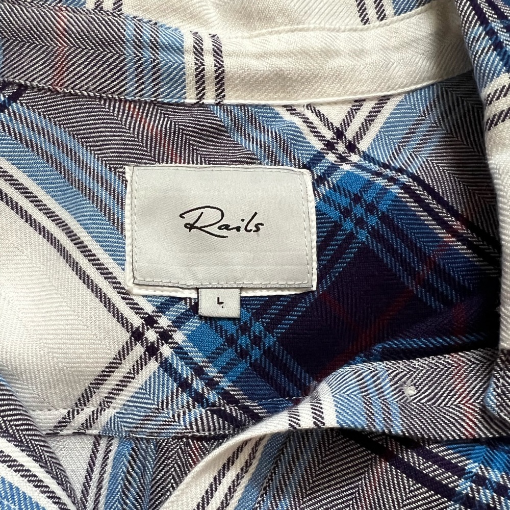 Rails Plaid Rolled Sleeve Button Down Shirt - Picture 8 of 14